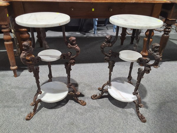 Lot 266 - PEDESTAL PLANTERS