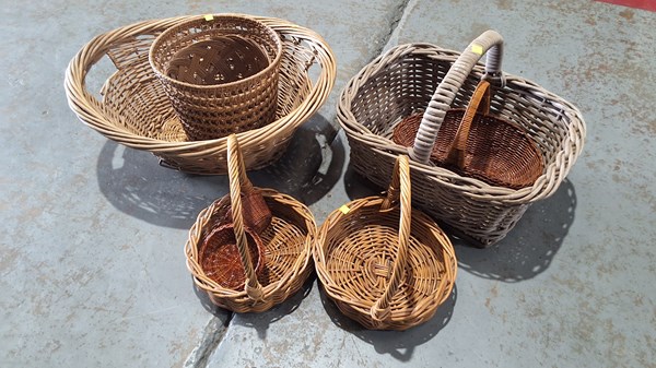 Lot 194 - CANE BASKETS