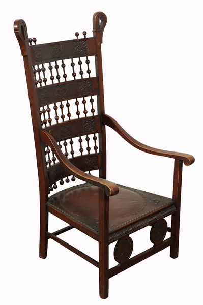 Lot 85 - HIGHBACK ARMCHAIR