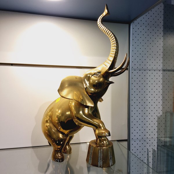 Lot 1326 - BRASS ELEPHANT