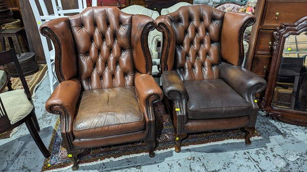 Lot 27 - LIBRARY ARMCHAIRS