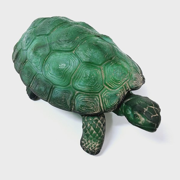 Lot 1048 - MALACHITE GLASS TURTLE