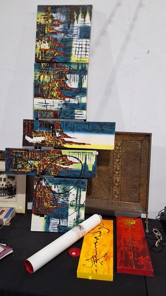 Lot 416 - ARTWORKS & FIRESCREEN