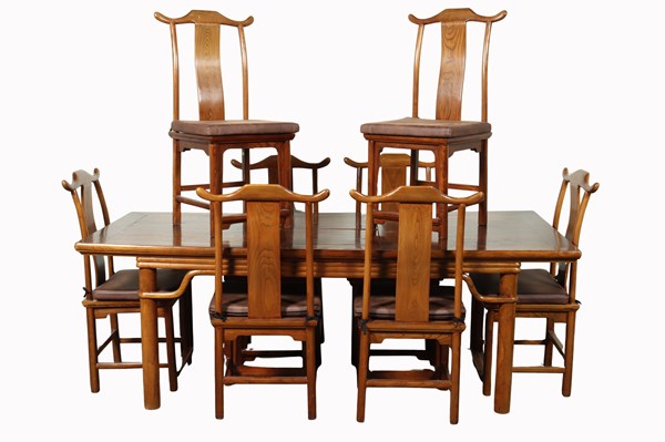 Lot 36 - CHINESE DINING SUITE