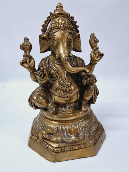 Lot 1300 - BRASS GANESHA