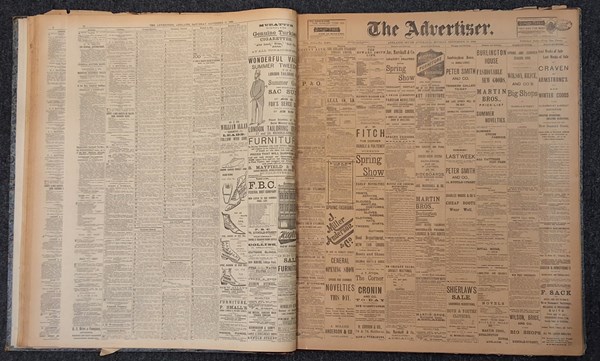 Lot 1354 - THE SA ADVERTISER 1898