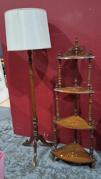 Lot 76 - STANDARD LAMP AND WHAT NOT