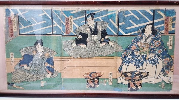 Lot 1099 - JAPANESE WOODBLOCK TRIPTYCH