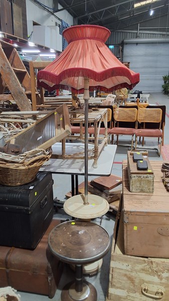 Lot 342 - STANDARD LAMP AND TABLE