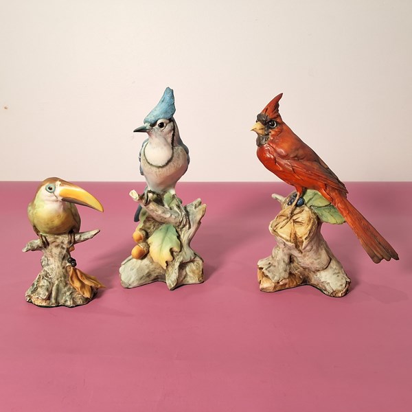 Lot 1203 - TAY BIRD FIGURES (3)