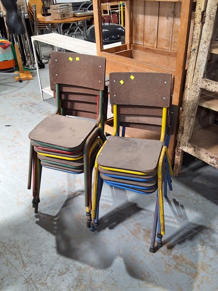 Lot 210 - SCHOOL CHAIRS