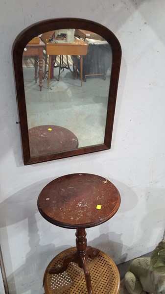 Lot 137 - MIRROR AND WINE TABLE