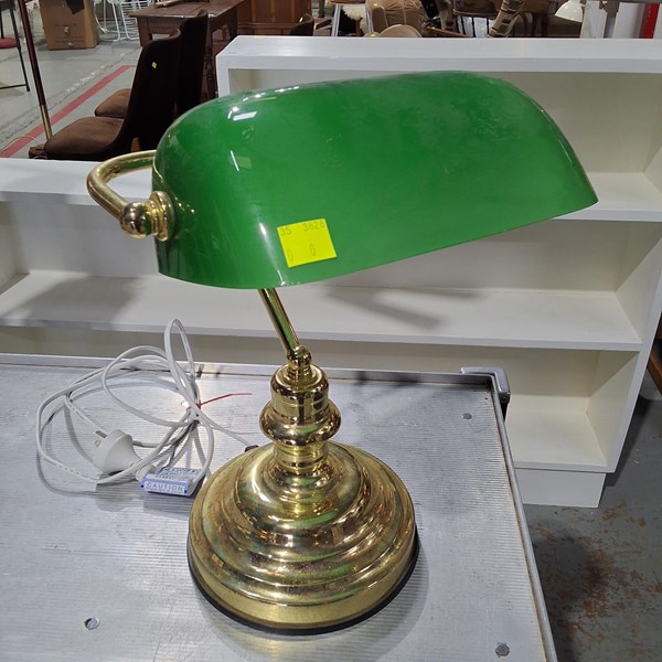 Lot 1292 - BANKER LAMP