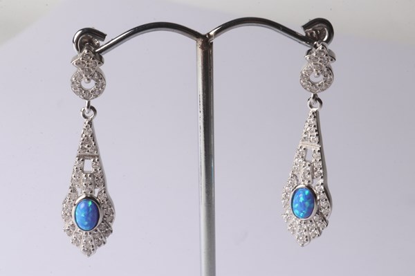 Lot 1012 - SILVER EARRINGS