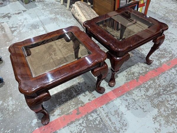 Lot 311 - PAIR OF LAMP TABLES