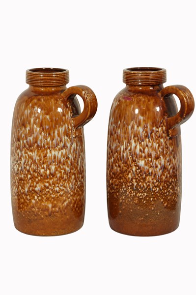 Lot 242 - PAIR OF POTTERY VASES