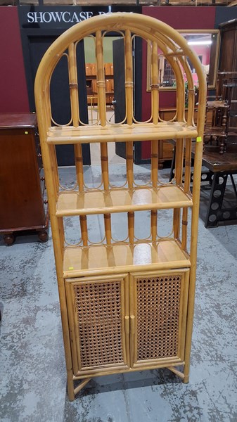 Lot 131 - CANE SHELVES