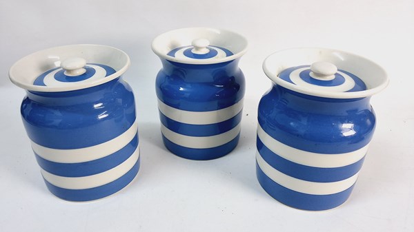 Lot 1210 - CORNISHWARE CANNISTERS