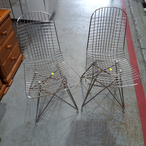 Lot 273 - WIRE FRAME CHAIRS