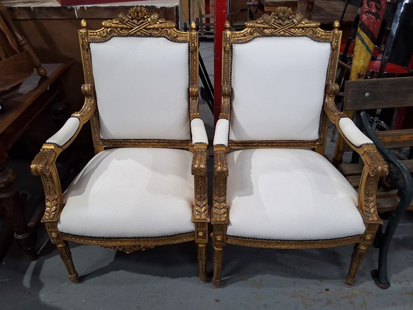 Lot 126 - PAIR OF ARMCHAIRS