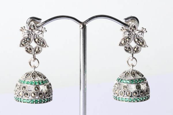 Lot 1005 - SILVER EARRINGS