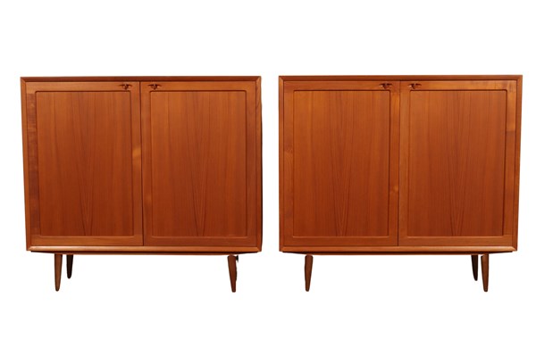 Lot 63 - PAIR OF TEAK CABINETS