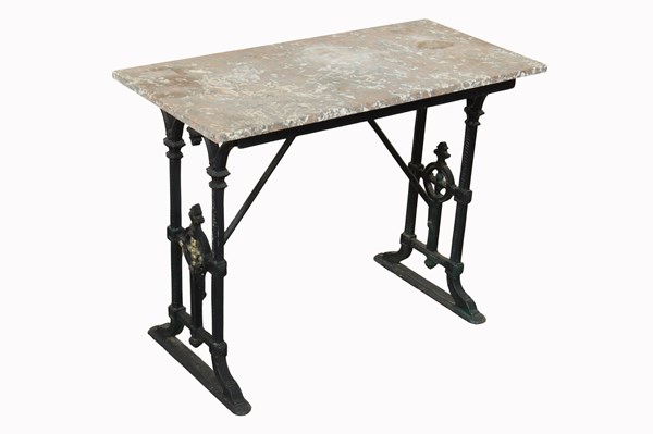 Lot 97 - CAST IRON CONSOLE TABLE