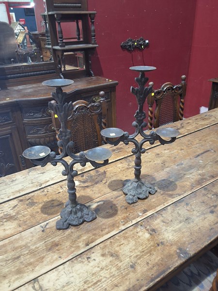 Lot 71 - CANDLE STANDS