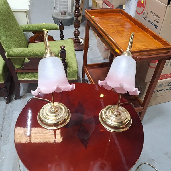 Lot 346 - PAIR OF LAMPS