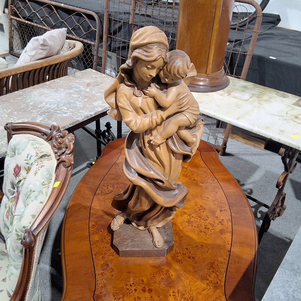 Lot 368 - SCULPTURED WOOD STATUE