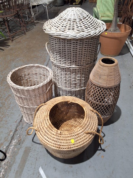 Lot 432 - CANE BASKETS