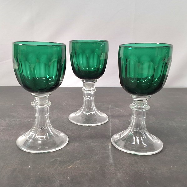 Lot 1164 - 19TH CENTURY WINE GLASSES