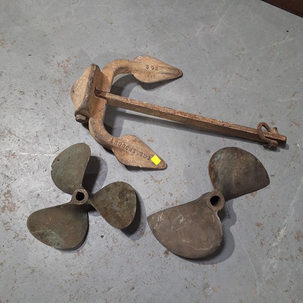 Lot 272 - PROPELLERS AND ANCHOR