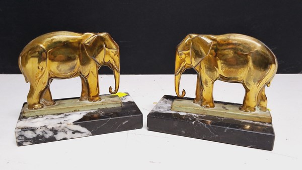 Lot 1226 - ELEPHANT BOOKENDS