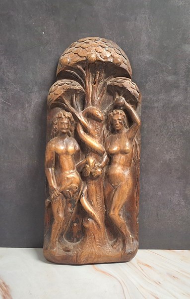 Lot 1270 - CARVED TIMBER PANEL