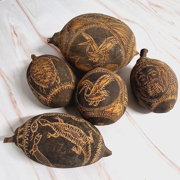 Lot 1109 - CARVED BOAB NUTS