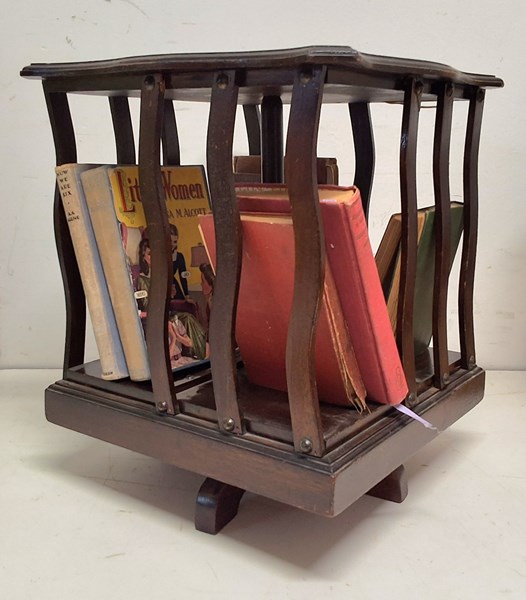 Lot 1345 - REVOLVING BOOKCASE