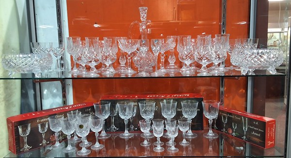 Lot 1396 - CRYSTAL STEMWARE