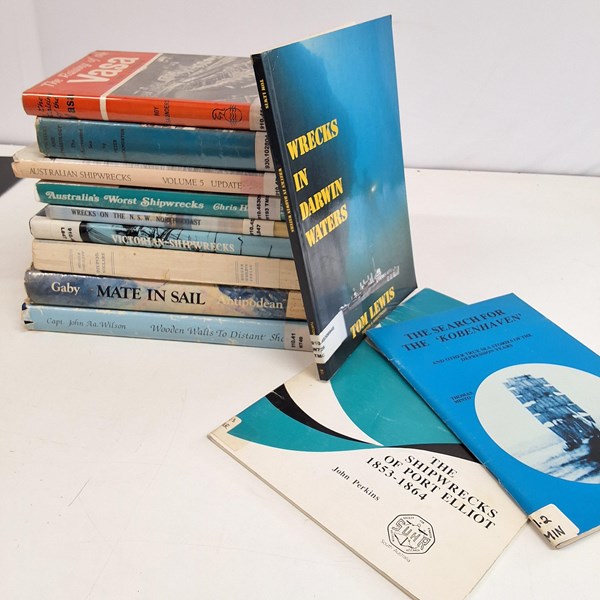 Lot 1372 - BOOKS ABOUT SHIPWRECKS