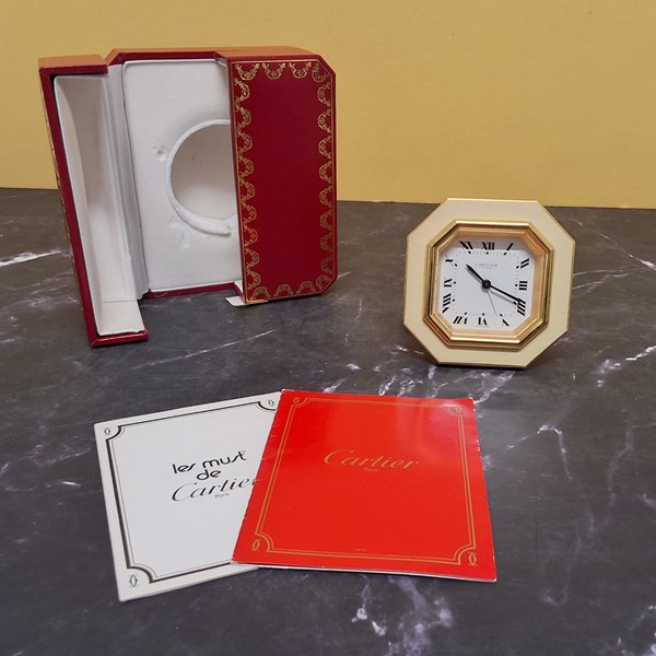 Lot 1041 - CARTIER CLOCK