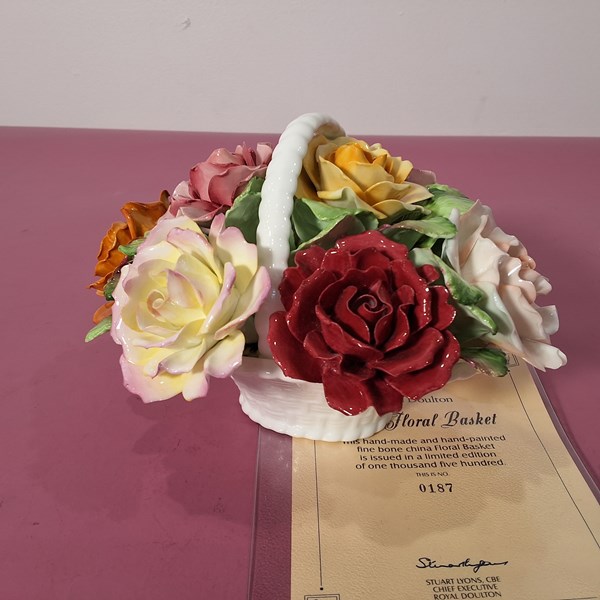 Lot 1154 - ROYAL DOULTON FLORAL BASKET
