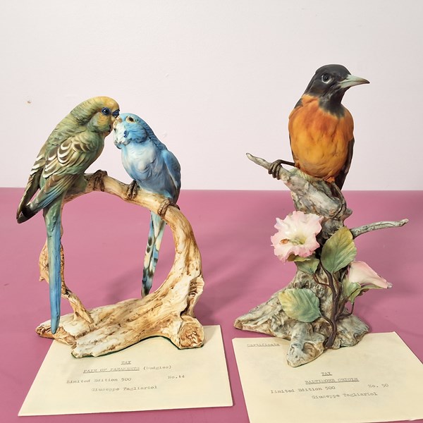 Lot 1153 - TAY BIRD FIGURES (2)