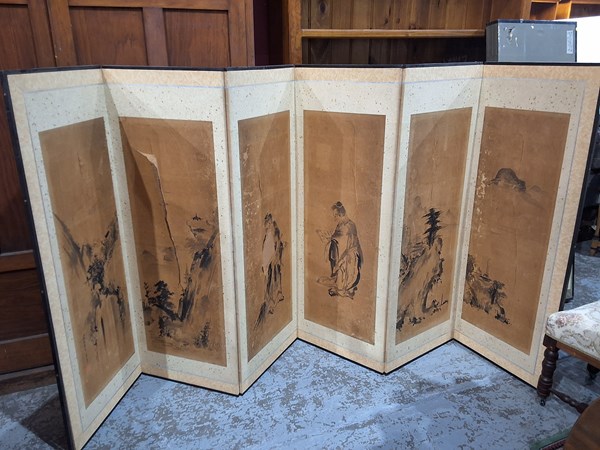 Lot 111 - JAPANESE FOLDING SCREEN