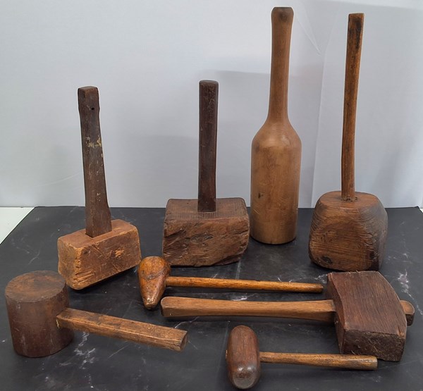 Lot 1287 - VINTAGE MALLETS