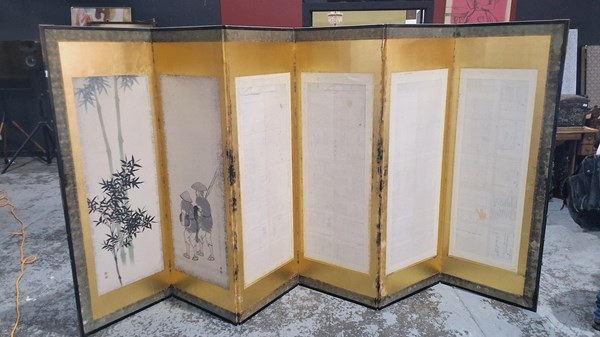 Lot 201 - JAPANESE FOLDING SCREEN