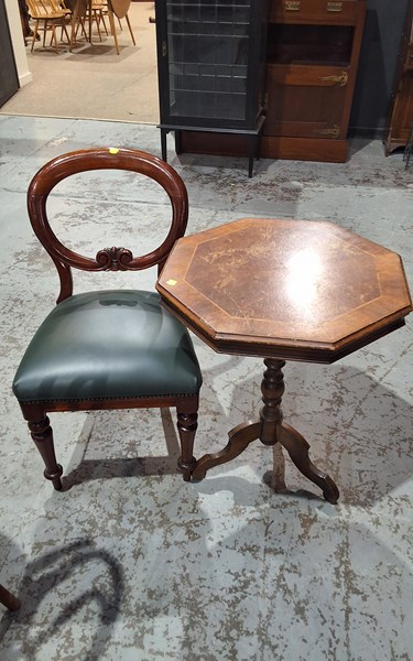 Lot 84 - TABLE AND CHAIR