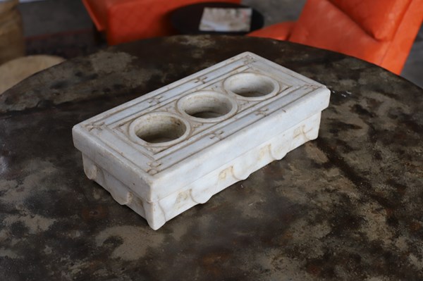 Lot 57 - MARBLE CANDLE HOLDER