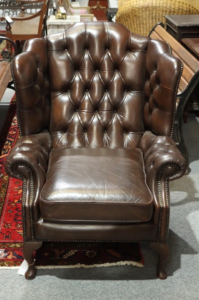 Lot 125 - WINGBACK ARMCHAIR