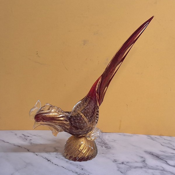 Lot 1308 - MURANO GLASS COCKEREL