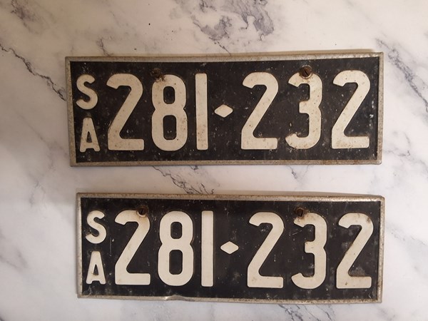 Lot 1215 - NUMBER PLATES